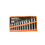 Набор ключей с трещоткой комбинированных шарнирных 12В1