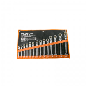 Набор ключей с трещоткой комбинированных шарнирных 14В1