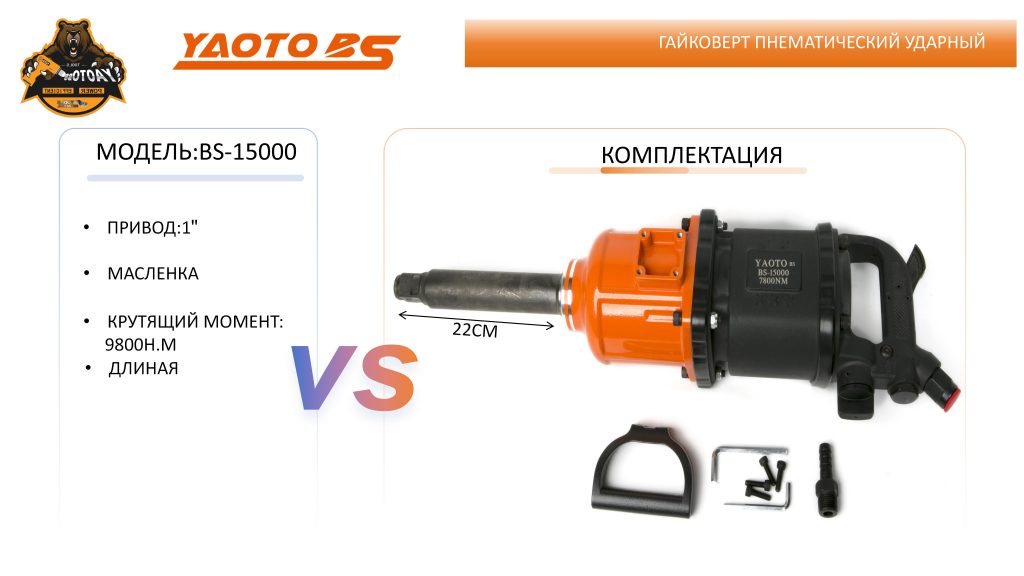 Гайковерт пнематический ударный,МОДЕЛЬ:YAOTO BS-15000-浙江宝昇工具有限公司