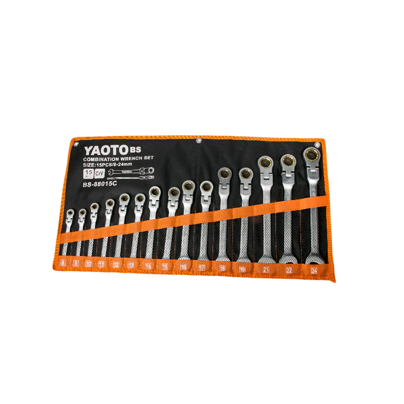 Набор ключей с трещоткой комбинированных шарнирных 15В1-浙江宝昇工具有限公司