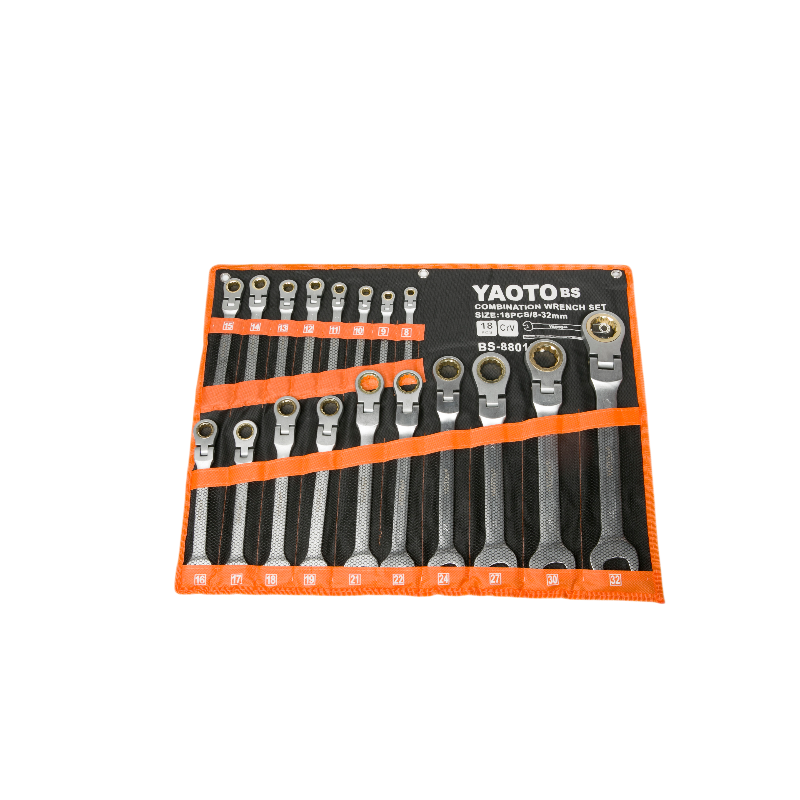 Набор ключей с трещоткой комбинированных шарнирных 18В1-浙江宝昇工具有限公司