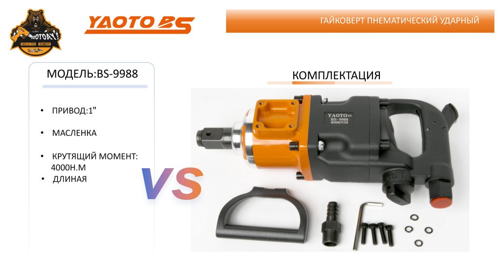 Гайковерт пнематический ударный,МОДЕЛЬ:YAOTO BS-9988-浙江宝昇工具有限公司